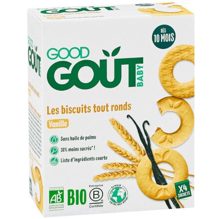 Biscuiti Bio rotunzi cu vanilie, +10 luni, 80 g