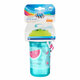 Cana cu pai din silicon Flip-Top So Cool, +12 luni, 400 ml, Pink, Canpol Babies 504290