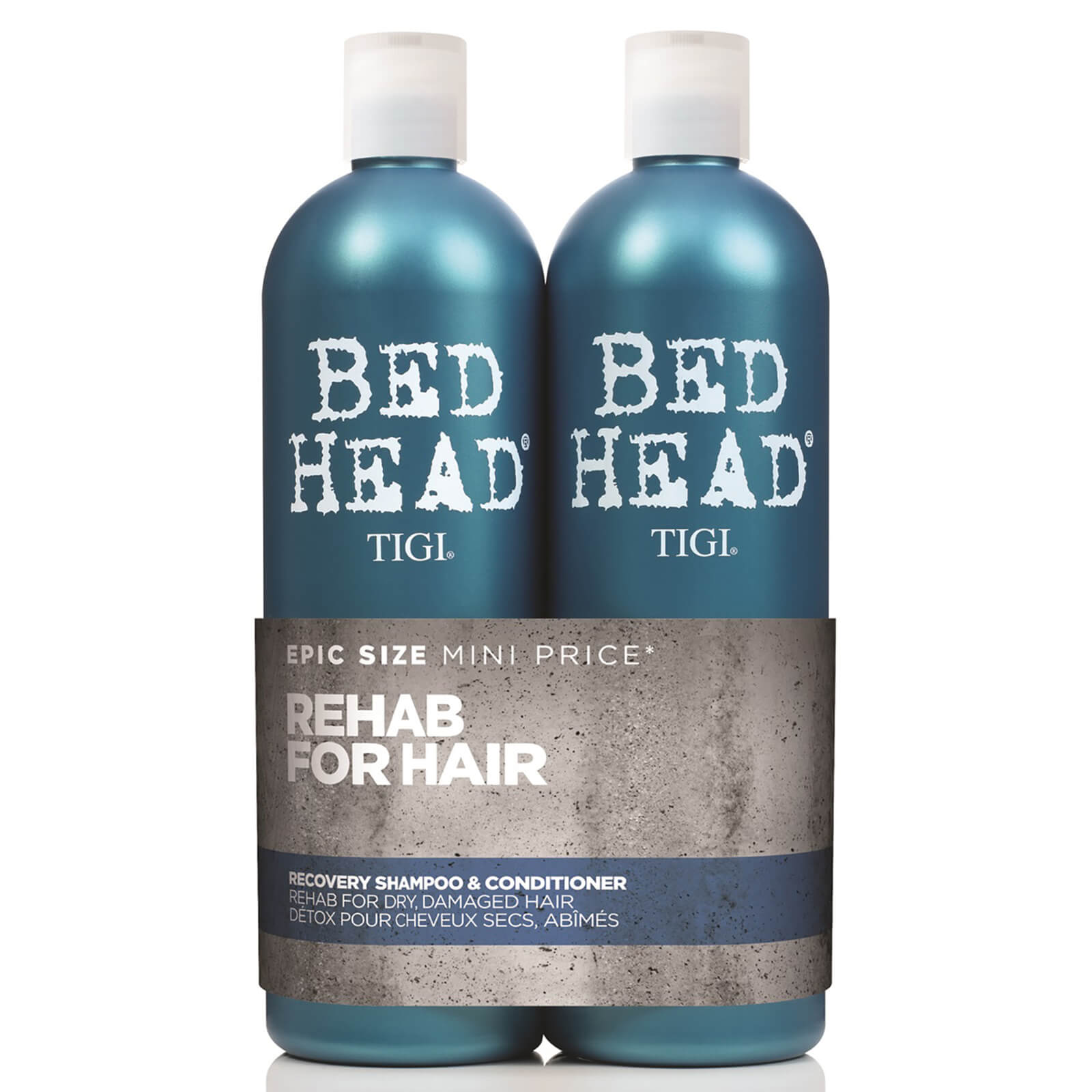 Oferta Pachet Sampon + Balsam reparator Bed Head Recovery, 750 + 750 ml, Tigi