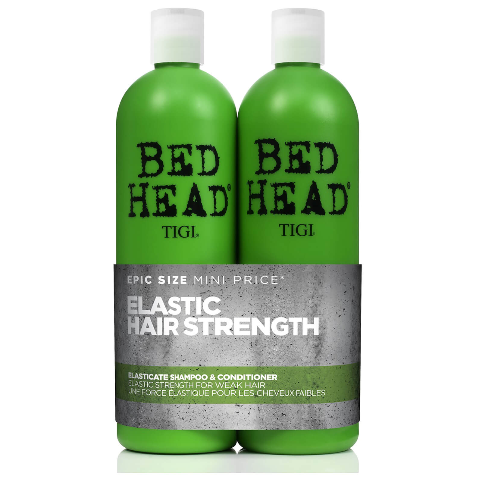 Oferta Pachet Sampon + Balsam fortifiant Bed Head Elasticate, 750 + 750 ml, Tigi