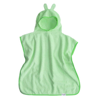 Poncho cu gluga si urechiuse, Verde, 2-6 ani, Tuxi