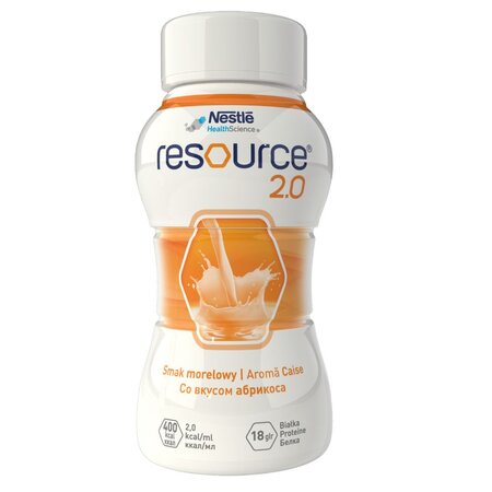 Resource 2.0 cu aroma de caise, +3 ani, 4x200 ml, Nestle 535335