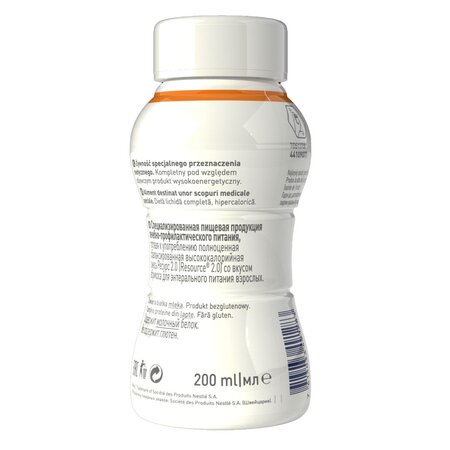 Resource 2.0 cu aroma de caise, +3 ani, 4x200 ml, Nestle 535336