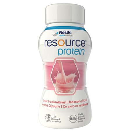 Dieta pentru malnutritie Resource Protein, +3 ani, 4x200 ml, Capsuni, Nestle 535339