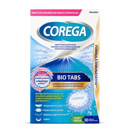 Corega pentru curatarea protezei, 30 tablete efervescente, Corega