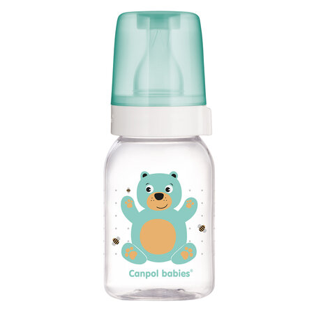 Biberon cu gat ingust Pp Cute Animals, 120 ml, Canpol 504710