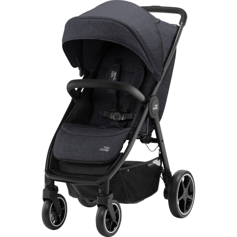 Carucior sport pentru copii B-Agile 4R, Black Shadow Black, Britax