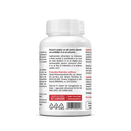 Berberine, 500 mg, 60 capsule, Zenyth 674978