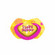 Suzeta simetrica din silicon Neon Love, 0-6 luni, 2 bucati, Pink, Canpol Babies 504987