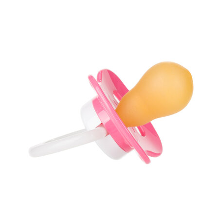 Suzeta rotunda din latex Bunny & Company, 6-18 luni, 1 bucata, Pink, Canpol Babies 505119