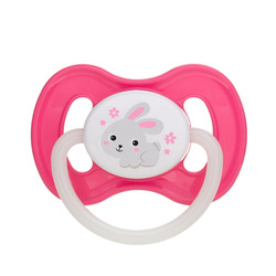 Suzeta rotunda din latex Bunny & Company, 6-18 luni, 1 bucata, Pink, Canpol Babies