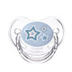 Suzeta orthodontica din silicon Newborn Blue Stars, 6-18 luni, 1 bucata, Blue, Canpol Babies 505133