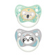 Suzeta orthodontica din silicon Animale exotice, 6-18 luni, 2 bucati, Grey, Canpol Babies 505152