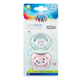 Suzeta orthodontica din silicon Animale exotice, 6-18 luni, 2 bucati, Pink, Canpol Babies 505160