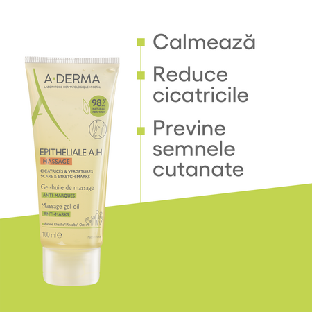 Gel-Ulei de masaj vergeturi si cicatrici Epitheliale AH Duo, 100 ml, A-Derma 605998