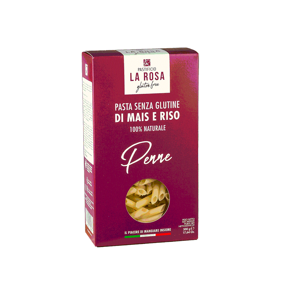 Paste Penne fara gluten, 500 gr, La Rosa