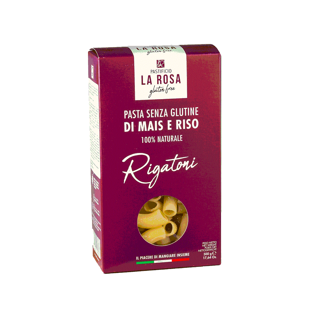 Paste Rotoni Rigatoni fara gluten, 500 gr, La Rosa