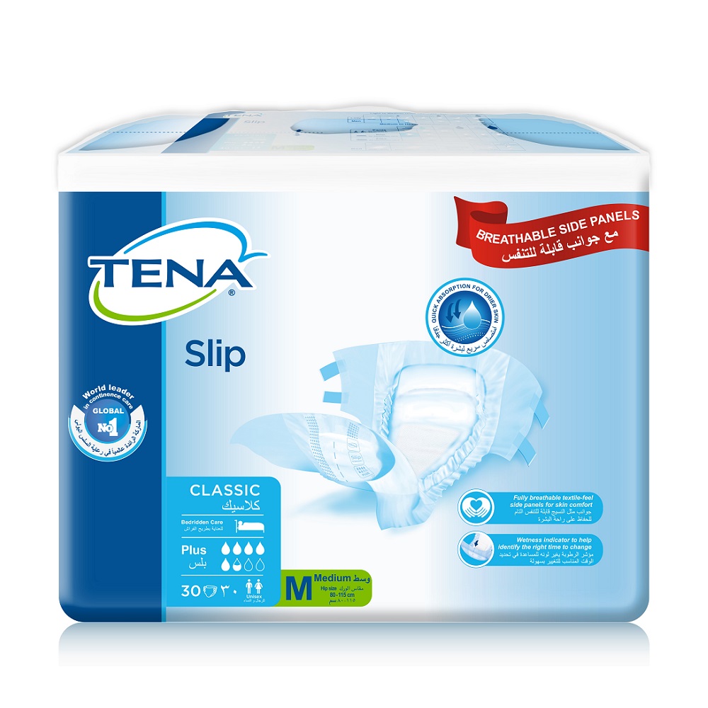 Scutece pentru adulti Slip Classic Plus, masura M, 30 bucati, Tena