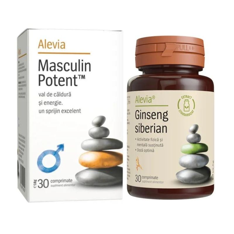 Masculin Potent 30 comprimate si Ginseng Siberian 30 comprimate