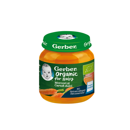 Piure bio din morcovi si cartofi dulci