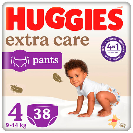 Scutece Pants Nr.4 Extra Care, 9-14 kg, 38 buc, Huggies 777671