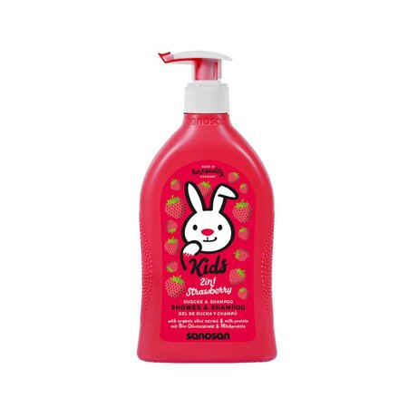 Sampon si gel de dus 2in1 cu aroma de capsuni