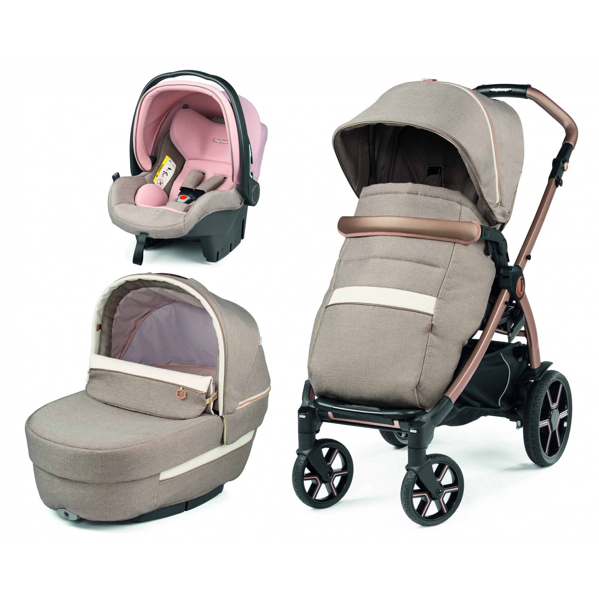 Sistem carucior 3 in 1 pentru copii Book Primo Viaggio SL, Mon Amour, Peg Perego