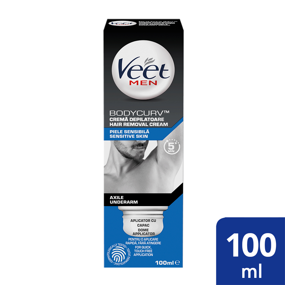 Crema depilatoare pentru barbati, 100 ml, Veet