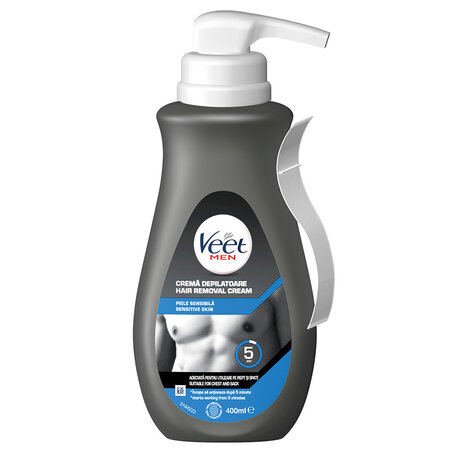 Crema depilatoare pentru barbati, 400 ml, Veet 505616
