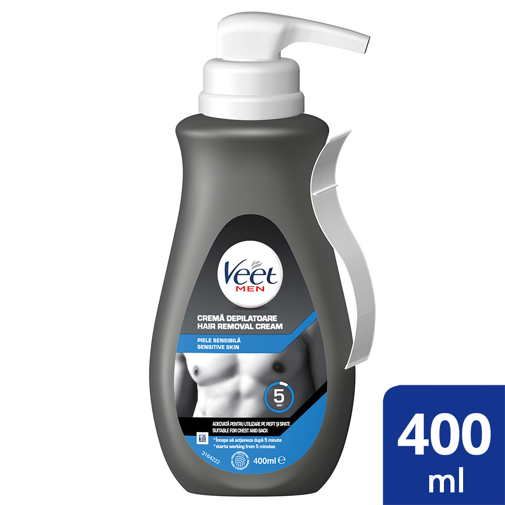 Crema depilatoare pentru barbati, 400 ml, Veet