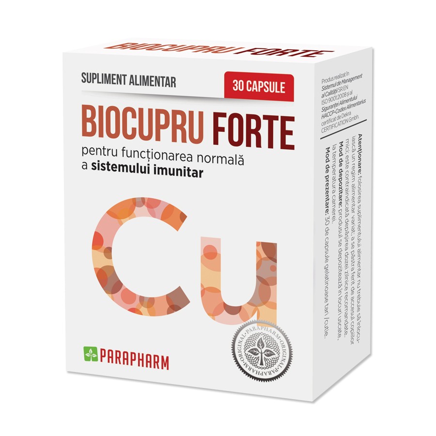 BioCupru Forte, 30 capsule, ParaPharm