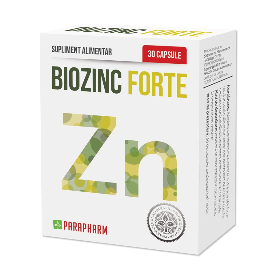 Biozinc Forte, 30 capsule, ParaPharm