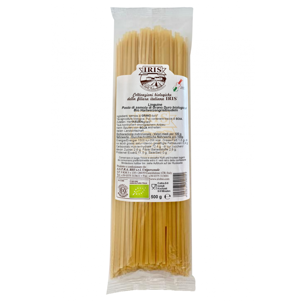 Paste Bio Linguine din Grau Dur, 500 gr, Iris