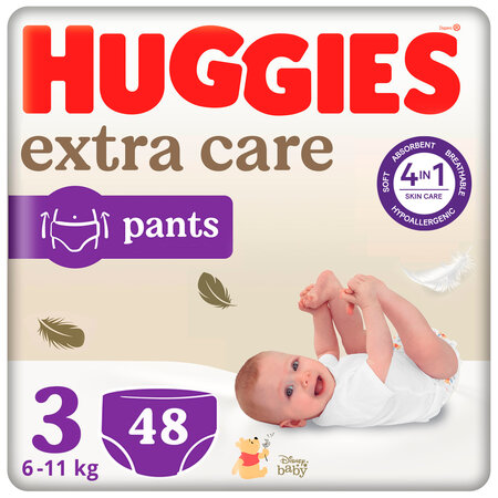Scutece Pants Nr.3 Extra Care, 6-11 kg, 48 bucati, Huggies 777661