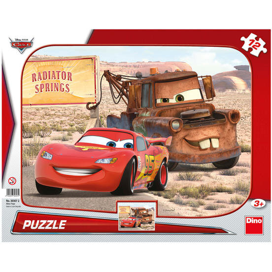 Puzzle Peripetii cu Lightning McQueen, +3 ani, 12 piese, Dino Toys