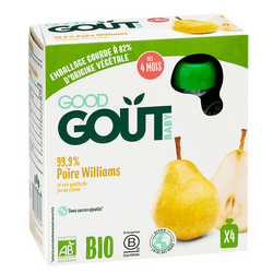 Piure bio de pere williams, +4 luni, 4x58 gr, Good Gout