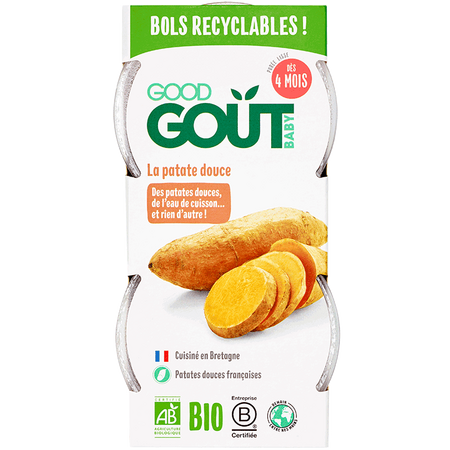 Piure bio din cartofi dulci, +4 luni, 2x120 g