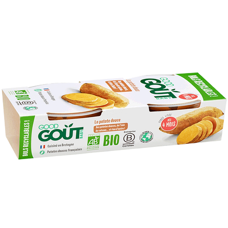Piure bio din cartofi dulci, +4 luni, 2x120 g, Good Gout 506074