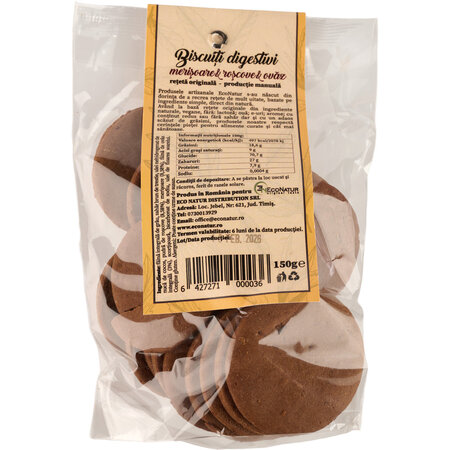 Biscuiti artizanali cu ovaz, merisoare si roscove, 150 g, Econatur 766576