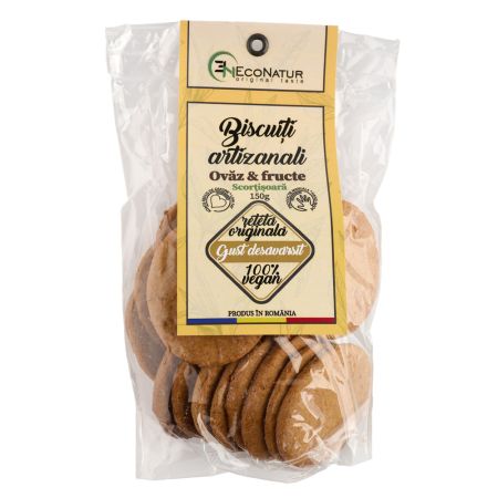 Biscuiti cu ovaz si fructe, 150 g, Econatur