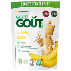 Mini biscuiti bio cu banana, +8 luni, 50 g, Good Gout