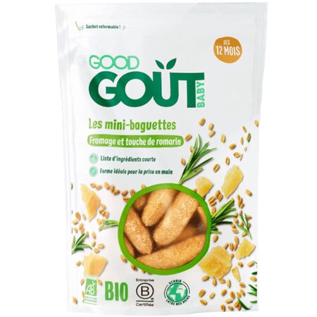 Mini grisine Bio cu rozmarin si branza, +12 luni, 70 g