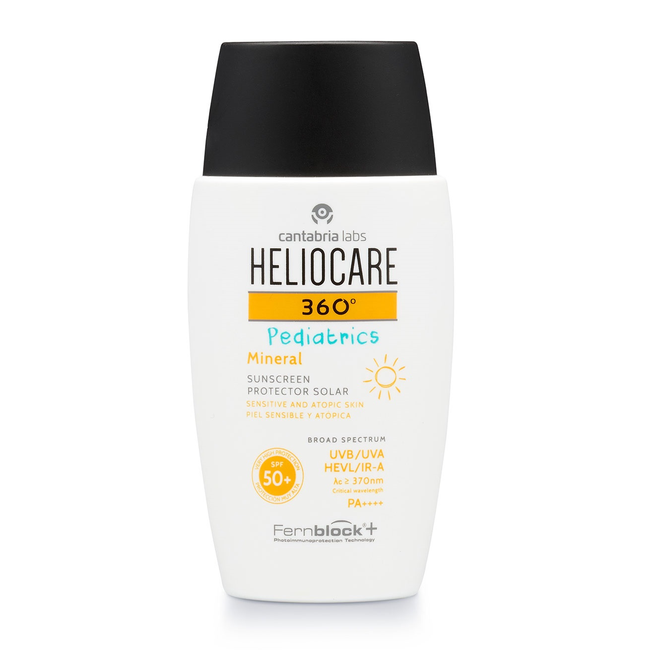 Lotiune pentru copii cu protectie solara minerala SPF50+ Heliocare 360° Pediatrics, 50 ml, Cantabria Labs