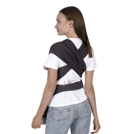 Sistem de purtare pentru copii wrap elastic, + 0 luni, Grey, SeviBebe 786506