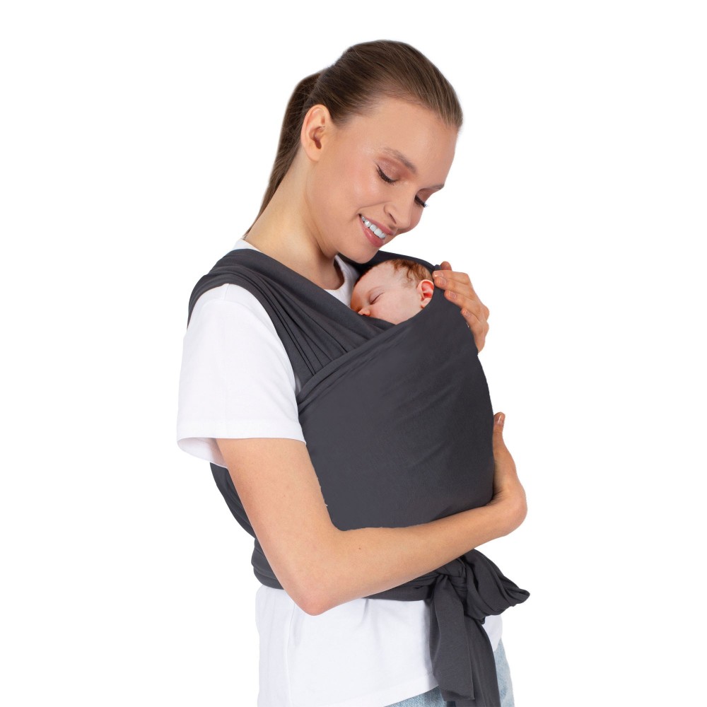 Sistem de purtare pentru copii wrap elastic, + 0 luni, Grey, SeviBebe