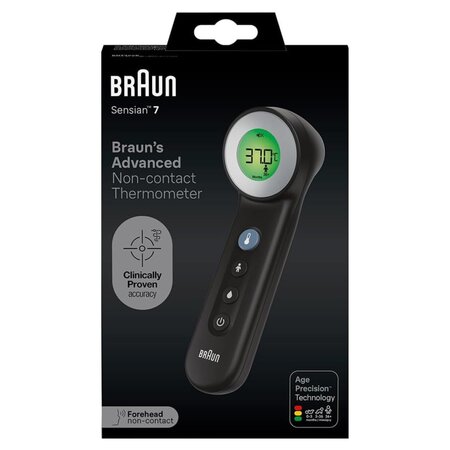 Termometru fara contact si cu contact Age Precision Black Edition, BNT400B, Braun 683963