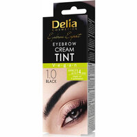 Crema coloranta pentru sprancene, 1.0 Black, Delia Cosmetics