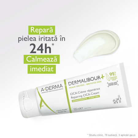 Crema reparatoare pentru piele iritata Dermalibour+, 100 ml, A-Derma 804514