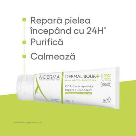 Crema reparatoare pentru piele iritata Dermalibour+, 100 ml, A-Derma 605966