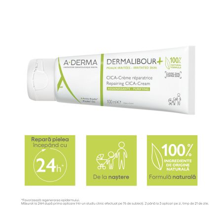 Crema reparatoare pentru piele iritata Dermalibour+, 100 ml, A-Derma 605967